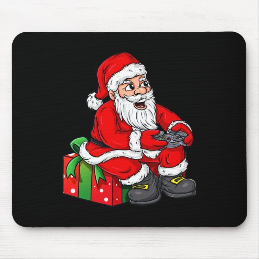 Tapis De Souris Noël Père Noël Vidéo Gamer Contrôleur Garçons (Devant)