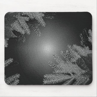 Tapis De Souris Noël Poinsettia noir et gris