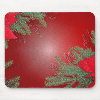 Tapis De Souris Noël Poinsettia Rouge