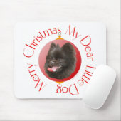 Tapis De Souris Noël Poméranien (Avec souris)