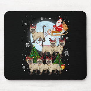 Tapis De Souris Noël Renne Siamois Amoureux Chat Siamois Hommes W