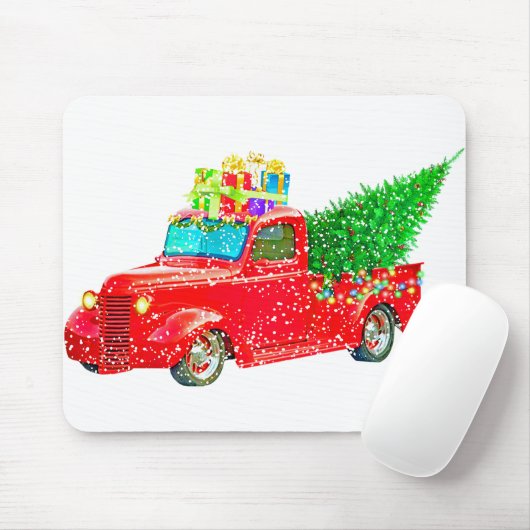 Tapis De Souris Noël Retro (Avec souris)