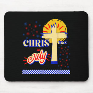 Tapis De Souris Noël Rétro en Juillet Été Chrétien Jésus Dieu