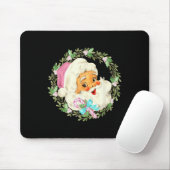 Tapis De Souris Noël rose vintage (Avec souris)