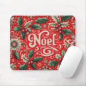 Tapis De Souris Noel rouge et vert (Avec souris)