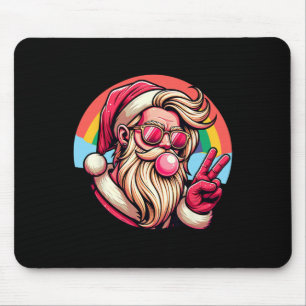 Tapis De Souris Noël Santa Paix Rose Xmas Bubble Gum Gay Rai