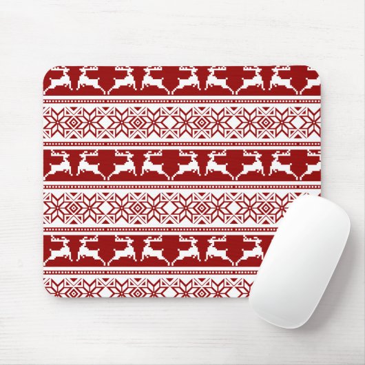 Tapis De Souris Noël scandinave renne (Avec souris)