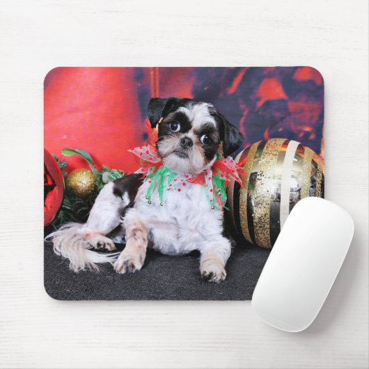 Tapis De Souris Noël - Shih Tzu - Chin Ching (Avec souris)