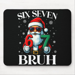 Tapis De Souris Noël Six Sept Bruh Mème 6 7 Argot Cool Père Noël