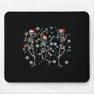 Tapis De Souris Noël Squelette Danser Flammes de Noël T