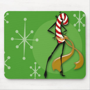 TAPIS DE SOURIS NOËL SUCRE DE CANNE FEMME SOURIS PAD