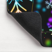 Tapis De Souris Noël tomber diverses couleurs néon flacons de neig (Coin)