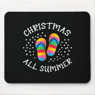 Tapis De Souris Noël tout été Père Noël Beach Flip Flops été