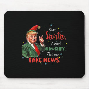 Tapis De Souris Noël Trump Cher Père Noël Faux News Drôle Noël Tr
