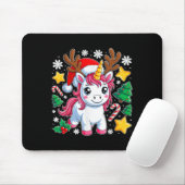 Tapis De Souris Noël Unicorne mignonne Magique Noël Toddler Girls (Avec souris)