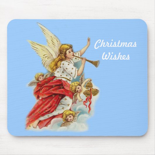 Tapis De Souris Noël voeux anges (Devant)