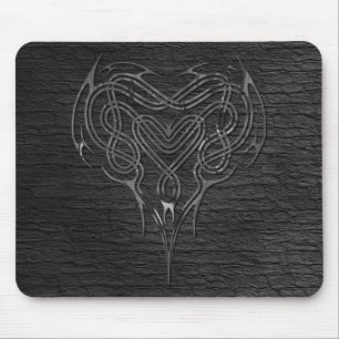 Tapis De Souris Noeud celtique de coeur en métal avec le mur