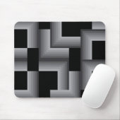Tapis De Souris Noir, argent, cool, unique, tendance formes carrés (Avec souris)
