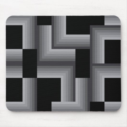 Tapis De Souris Noir, argent, cool, unique, tendance formes carrés (Devant)