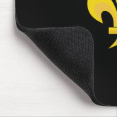 Tapis de souris Noir avec Fleur de Lys Or (Coin)