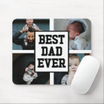 Tapis De Souris Noir Blanc Meilleur Papa Jamais Photo Personnalisé<br><div class="desc">C'est un Black White Meilleur Papa Jamais Personnalisé Photo Pad Souris!</div>