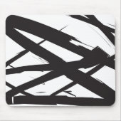 Tapis De Souris Noir & Blanc Moderne Ligne d'Art Abstrait Décorati (Devant)