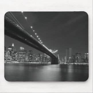 Tapis De Souris Noir blanc New York City Skyline