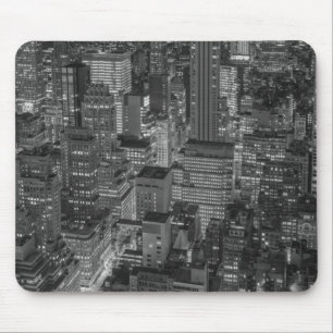 Tapis De Souris Noir blanc New York City Skyline