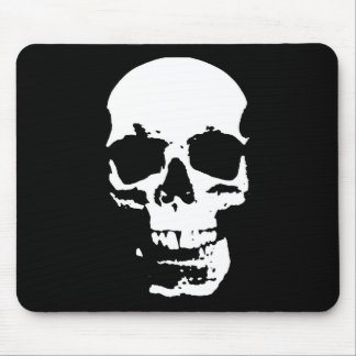 Tapis De Souris Noir & Blanc Pop Art Crâne Cool élégant