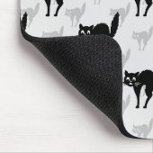 Tapis De Souris Noir Chat Shadow Silhouette Motif Design (Coin)