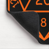 Tapis De Souris Noir D20 et orange (Coin)