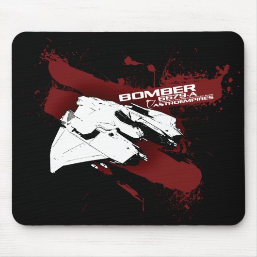 Tapis de souris noir de bombardier (Devant)
