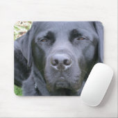 Tapis de souris noir de chien de labrador (Avec souris)