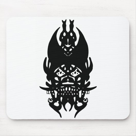 Tapis de souris noir de clown (Devant)