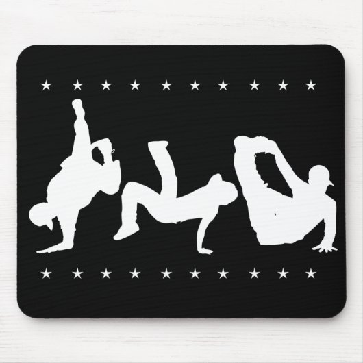 Tapis De Souris Noir de danse de coupure (Devant)