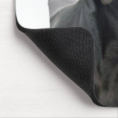 Tapis de souris noir de labrador retriever (Coin)