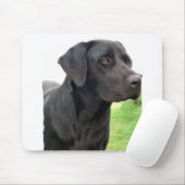 Tapis de souris noir de labrador retriever (Avec souris)