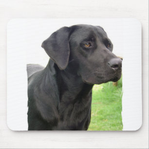 Tapis de souris noir de labrador retriever