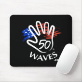 Tapis De Souris Noir de Mousepad de 50 vagues (Avec souris)