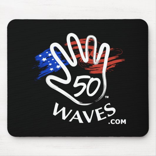 Tapis De Souris Noir de Mousepad de 50 vagues (Devant)