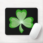 Tapis De Souris Noir de mousepad de shamrock (Avec souris)