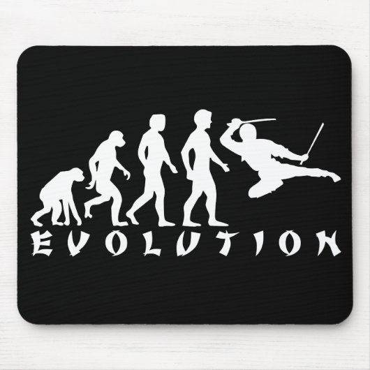Tapis De Souris noir de Ninja d'évolution (Devant)