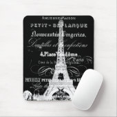 Tapis De Souris Noir de Paris Mousepad (Avec souris)