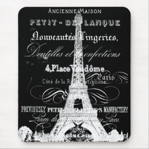 Tapis De Souris Noir de Paris Mousepad