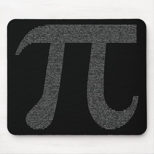 Tapis De Souris Noir de "pi" Mousepad (Devant)