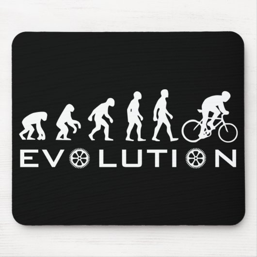Tapis De Souris Noir de vélo d'évolution (Devant)