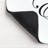 Tapis De Souris Noir du monogramme E (Coin)