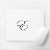 Tapis De Souris Noir du monogramme E (Avec souris)