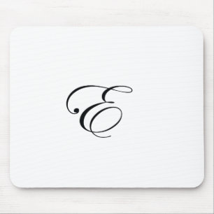 Tapis De Souris Noir du monogramme E
