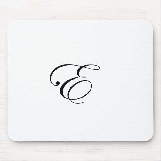 Tapis De Souris Noir du monogramme E (Devant)